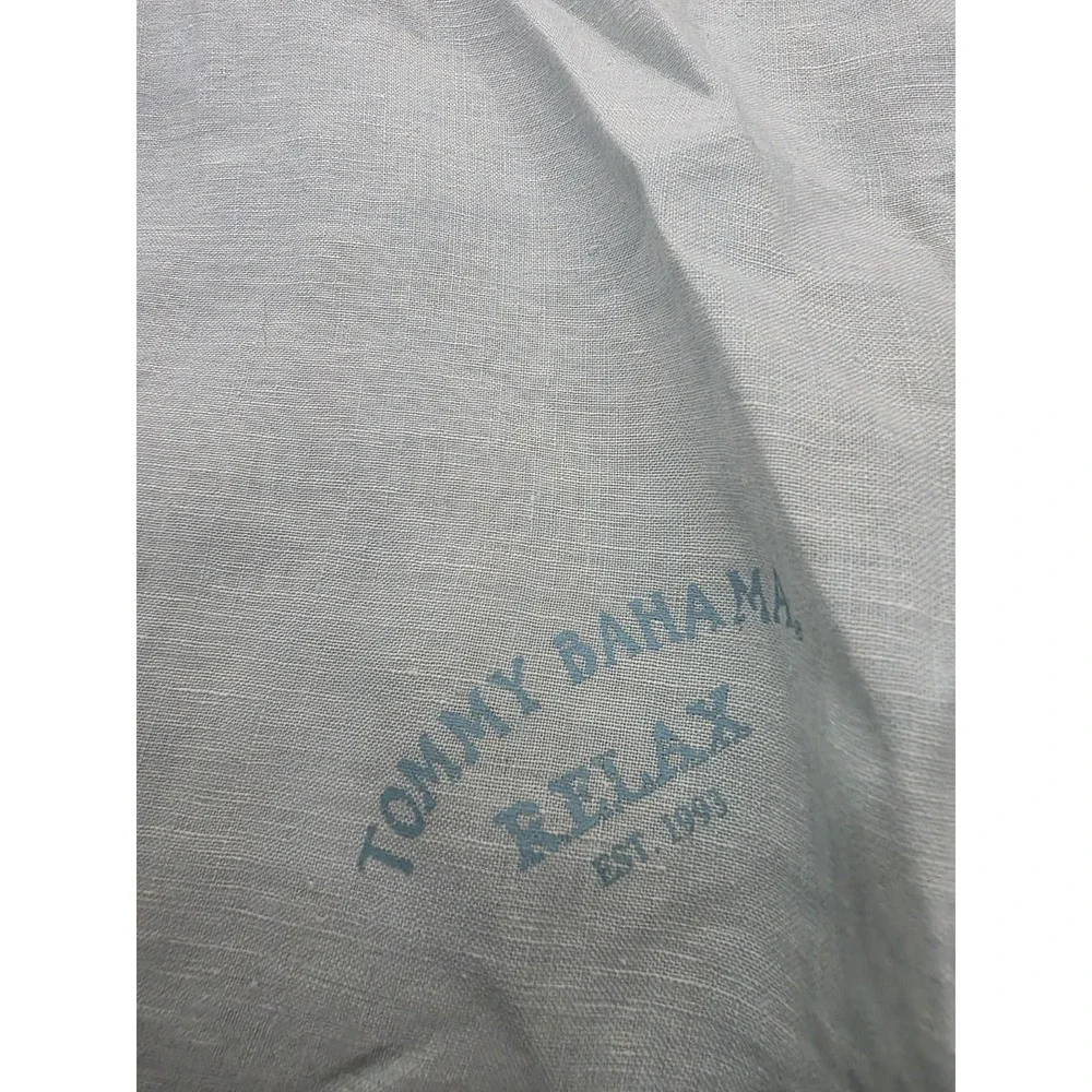 Tommy Bahama Relax 2X 100% Linen Shirt Light Blue Big Tall Long Sleeve Button Up - Picture 4 of 8
